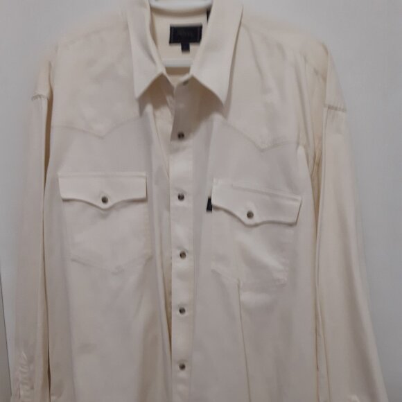 Roper Mens Western Snap Cream Shirt/Jacket Size XL - Picture 1 of 15